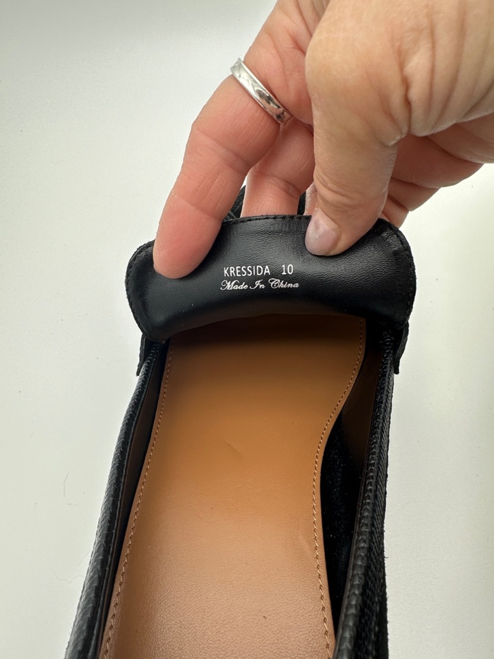 Donald Pliner Kressida Loafer Black Leather Suede Square Toe Shoe 10 Preppy Work - Picture 15 of 16